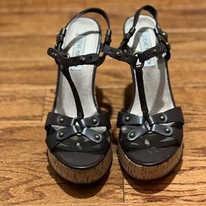 Brown Steve Madden Quesst Wedge sandal.